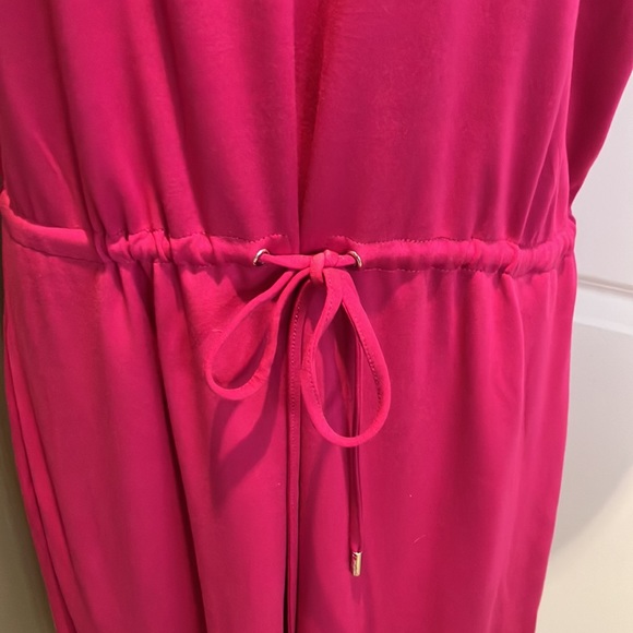 Fucshia Rachel Roy scoop neck short sleeve dress w/tie@waist - Picture 3 of 13
